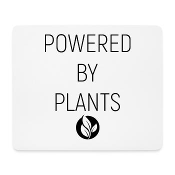 Powered By Plants Vegan Lifestyle - Mouse Pad (horizontal) - white - Front