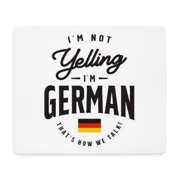 Ich schreie nicht, ich bin German Funny German Pride - Mousepad (Querformat) - Weiß - Vorne