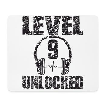 Level 9 Unlocked Birthday Gift 9 Years 9. - Mouse Pad (horizontal) - white - Front