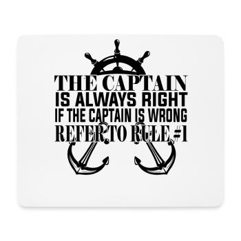 Voiliers Capitaine de bateau - Tapis de souris (format paysage) - blanc - Devant