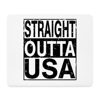 USA Straight outta USA - Mousepad (Querformat) - Weiß - Vorne