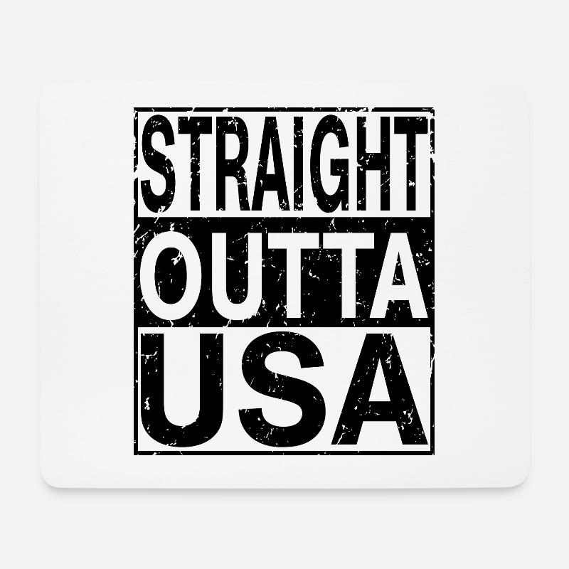 USA Straight outta USA - Mousepad (Querformat) - Weiß