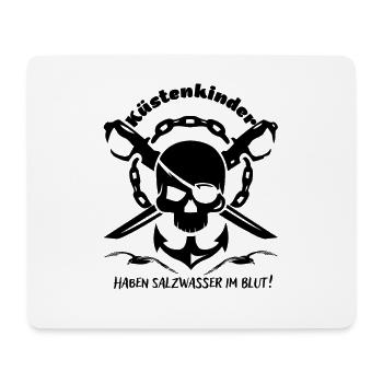 Coastal children have salt water in the blood skull anchor - Mouse Pad (horizontal) - white - Front