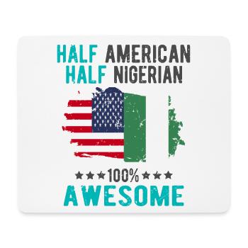 Halb Amerikaner Halb Nigerianer - Mousepad (Querformat) - Weiß - Vorne