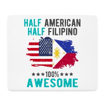 Halb Amerikaner Halb Philippiner - Mousepad (Querformat) - Weiß - Vorne