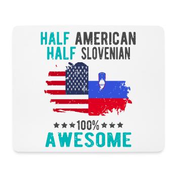 Halb Amerikaner Halb Slowenier - Mousepad (Querformat) - Weiß - Vorne