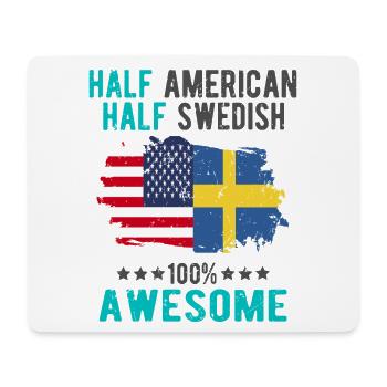 Halb Amerikaner Halb Schwede - Mousepad (Querformat) - Weiß - Vorne