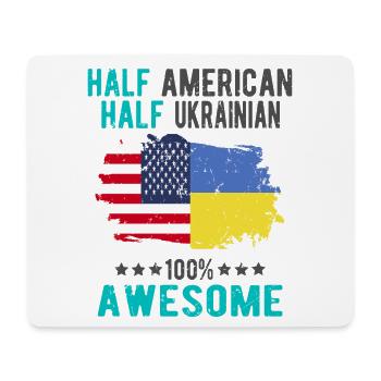 Half American Half Ukrainian - Mouse Pad (horizontal) - white - Front