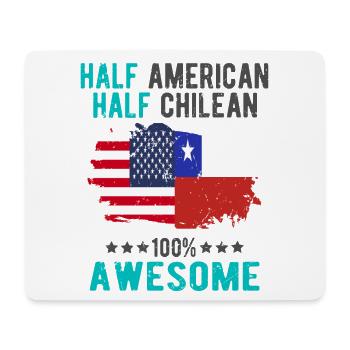 Half American Half Chilean - Mouse Pad (horizontal) - white - Front