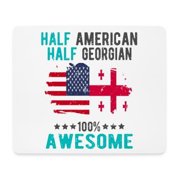 Halb Amerikaner Halb Georgier - Mousepad (Querformat) - Weiß - Vorne