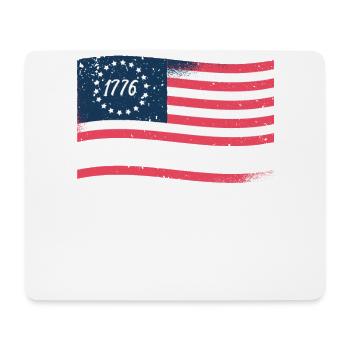 1776 Wir das Volk patriotisch américain - Tapis de souris (format paysage) - blanc - Devant