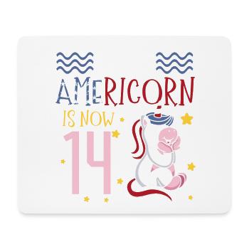 Cette Americorn est maintenant 14 Unicorn Pony 4. - Tapis de souris (format paysage) - blanc - Devant