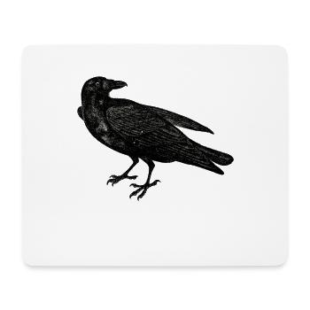 Crow raven lovers distressed - Mouse Pad (horizontal) - white - Front
