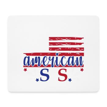 All American Sis 4 juillet Féministe - Tapis de souris (format paysage) - blanc - Devant