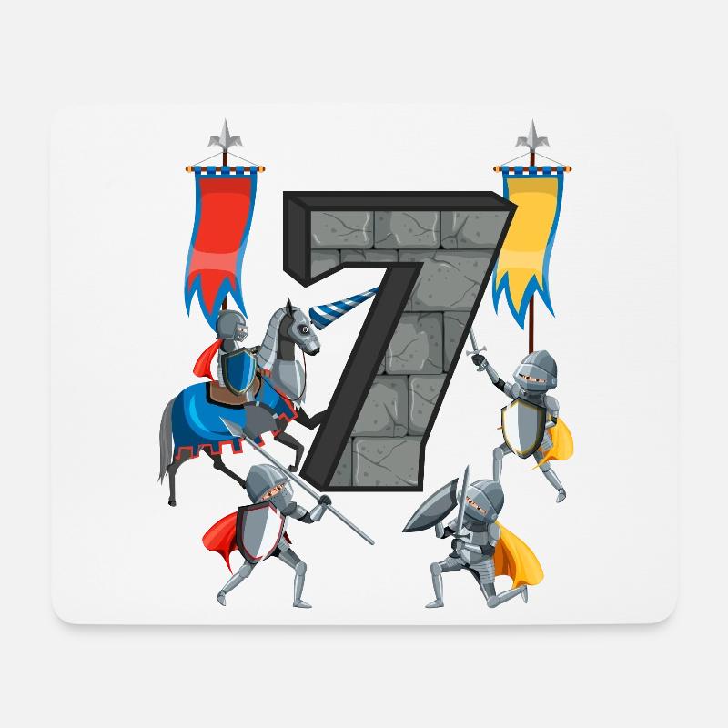 Mittelalterliche Ritter Mittelalter Geschichte - Mousepad (Querformat) - Weiß