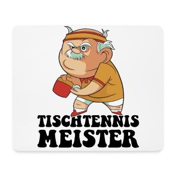 Tischtennis Meister Opa Tischtennisspieler - Mousepad (Querformat) - Weiß - Vorne