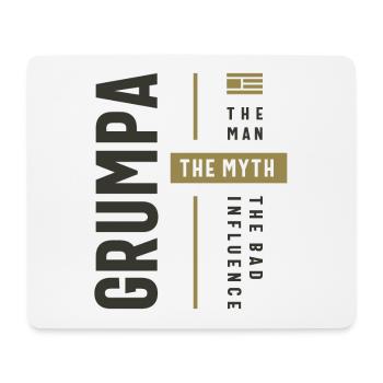 Grumpa Man Myth The Bad Influence - Dad Grandpa - Mouse Pad (horizontal) - white - Front
