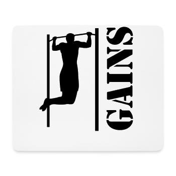 Bodybuilder Kraft Sport Klimmzüge Geschenk - Mousepad (Querformat) - Weiß - Vorne