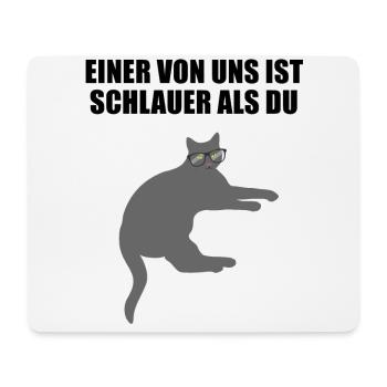 Freche Schlaue Nerd Katze Lustiger Spruch Geschenk - Mousepad (Querformat) - Weiß - Vorne