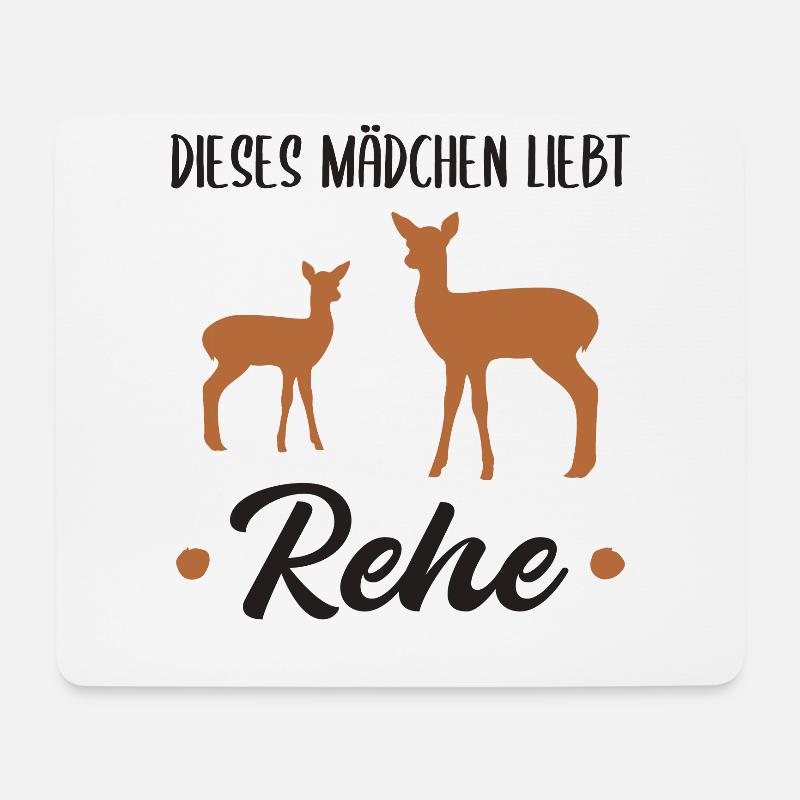 Reh Rehkitz Waldtiere Mädchen Geschenk - Mousepad (Querformat) - Weiß