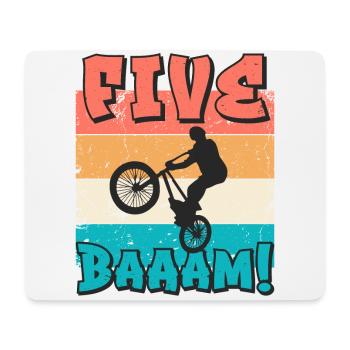 5. Geburtstag Bmx 5 Jahre Geschenk - Mousepad (Querformat) - Weiß - Vorne