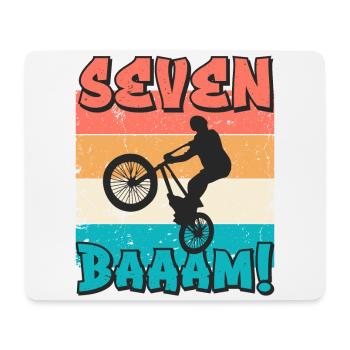 7. Geburtstag Bmx 7 Jahre Geschenk - Mousepad (Querformat) - Weiß - Vorne