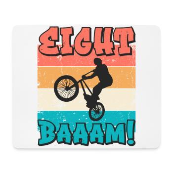 8 Anniversaire BMX 8 ans Cadeau - Tapis de souris (format paysage) - blanc - Devant