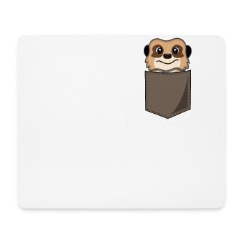 Suricate drôle dans la poche de poitrine Imprimer Cadeau - Tapis de souris (format paysage) - blanc - Devant