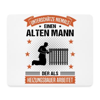 Heizungsbauer Alter Mann Spruch Herren Geschenk - Mousepad (Querformat) - Weiß - Vorne