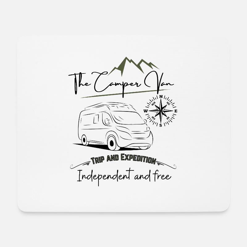 Camper Kastenwagen Wohnmobil Spruch + Motiv - Mousepad (Querformat) - Weiß