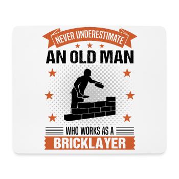 Maurer Alter Mann Spruch Herren Geschenk - Mousepad (Querformat) - Weiß - Vorne
