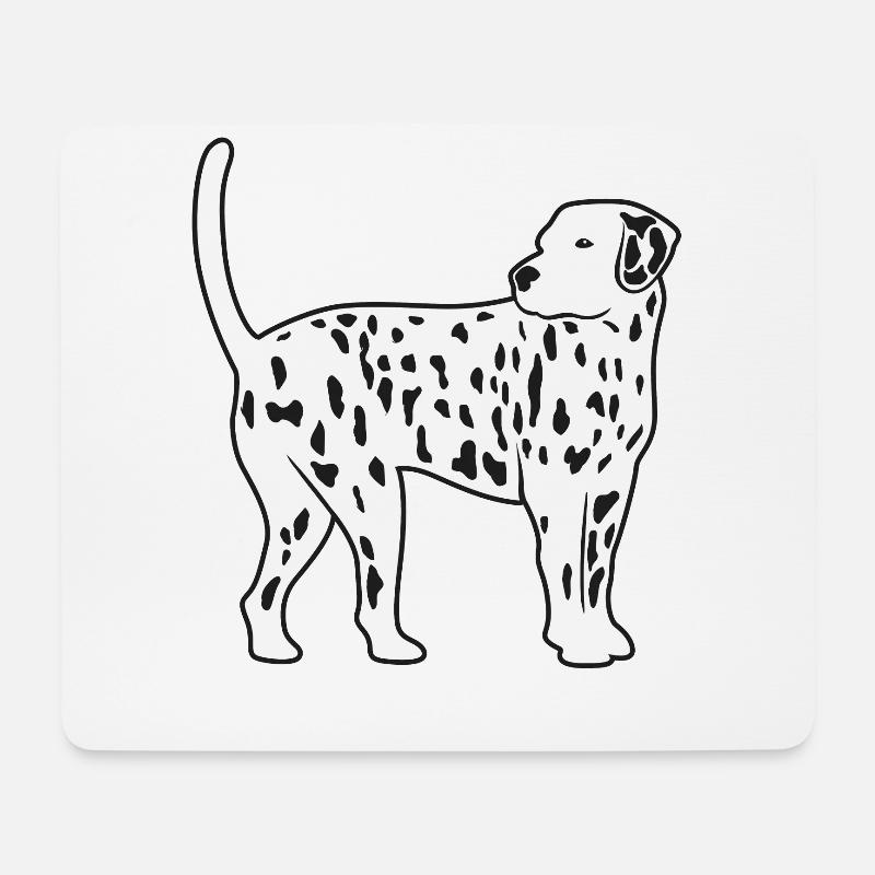 Dalmatiner Hund Hundeliebhaber Geschenk - Mousepad (Querformat) - Weiß