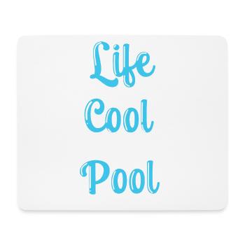 Das Leben Ist Cool Im Pool Schwimmen Sport - Mousepad (Querformat) - Weiß - Vorne