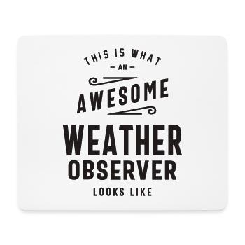 Weather Observer Job Title Occupation Birthday Wor - Mouse Pad (horizontal) - white - Front