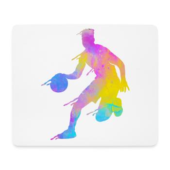 Basketball Colorful Splashes - Mouse Pad (horizontal) - white - Front