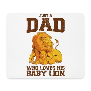 Just a father who loves his lion cub - Mouse Pad (horizontal) - white - Front