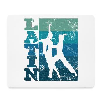 Lateinischer Tanz Paar Retro Tänzer - Mousepad (Querformat) - Weiß - Vorne