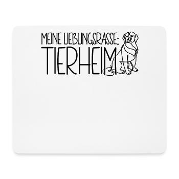 Tierschutz Hund Meine Lieblingsrasse Tierheim - Mousepad (Querformat) - Weiß - Vorne