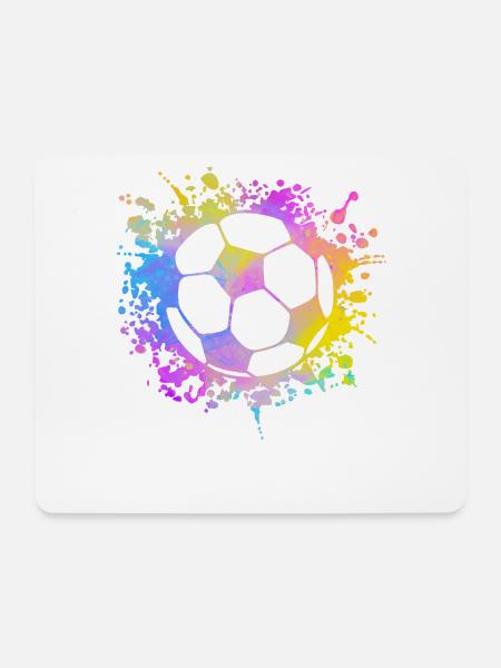 Fußball Ball Aquarell Trainer Fußball - Mousepad (Querformat) - Weiß