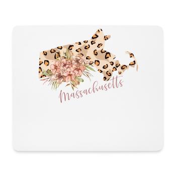 Massachusetts Leopard-muster Karte - Mousepad (Querformat) - Weiß - Vorne