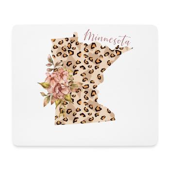 Minnesota Leopard Staat Minnesota - Mousepad (Querformat) - Weiß - Vorne