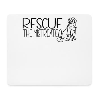 Sauvez le sauvetage du chien maltraité - Tapis de souris (format paysage) - blanc - Devant