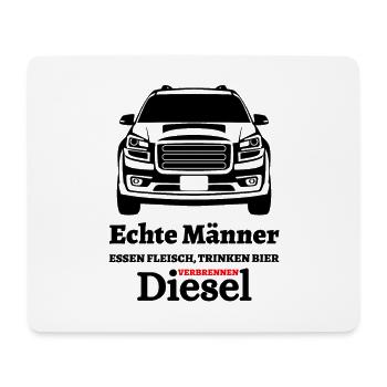 Echte Männer Essen Fleisch Trinken Bier ... - Mousepad (Querformat) - Weiß - Vorne