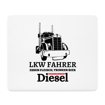 LKW Fahrer - Essen Fleisch Trinken Bier ... - Mousepad (Querformat) - Weiß - Vorne