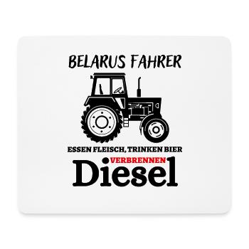 MTS-Belarus Fahrer trinken Bier verbrennen Diesel - Mousepad (Querformat) - Weiß - Vorne