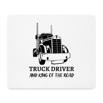 Truck Driver and King of the Road - Mouse Pad (horizontal) - white - Front