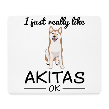 Akita Inu Hund Hundeliebhaber Spruch Geschenk - Mousepad (Querformat) - Weiß - Vorne