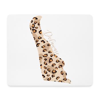 Carte des motifs de léopards État du Delaware - Tapis de souris (format paysage) - blanc - Devant