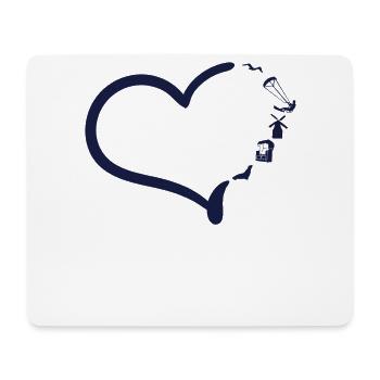 Heart Home Coast Sea Wakeboard - Tapis de souris (format paysage) - blanc - Devant