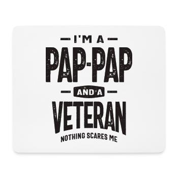 Pap-Pap Veteran - Fearless Dad and Grandpa - Mouse Pad (horizontal) - white - Front